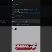 How To Add Logo On Website Title HTML CSS Shorts Coding