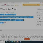 2270 Number Of Ways To Split Array Leetcode Leetcode 2270