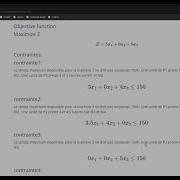 Product Mix Problem Cplex