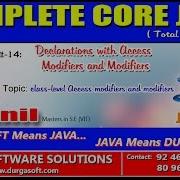 Core Java Declarations With Access Modifiers And Modifiers Class Level Access Modifiers And Modifi