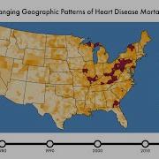 CDC Map Changing Geographic Patterns Of Heart Disease Mortality 1974 2019