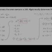 Problem Solving With Quadratic Equations Finding 2 Consecutive Numbers