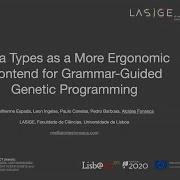 GPCE Data Types As A More Ergonomic Frontend For Grammar Guided Genetic Programming