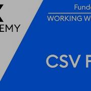 Fundamentals Saving Loading CSV Files With Kdb Hands On