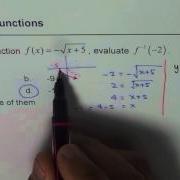 Inverse Function Notation To Find Value Of Function