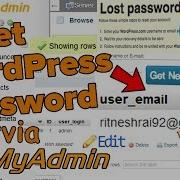 How To Reset Your WordPress Password Via PhpMyAdmin Easy Method