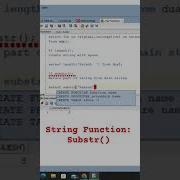 String Function Substr In SQL