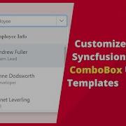 Customize The Angular ComboBox Using Templates