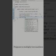 Java Program To Multiply Two Numbers Java Programming For Beginners Java Codingtime