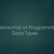 Fundamentals Of Programming Data Types