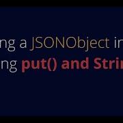 Creating A JSONObject Using Put And String Working Code