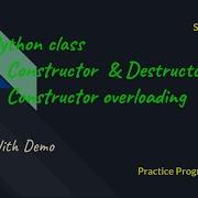 Python In Tamil 17 OOPS Python Class Constructor Destructor Constructor Overloading