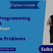 Leap Year I Python Programming Tutorial Aptitude