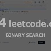 Разбор задачи 704 Leetcode Com Binary Search Решение на C