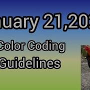 January 21 2026 Color Coding Guidelines