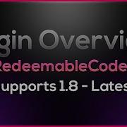 Plugin Showcase RedeemableCodes Premium
