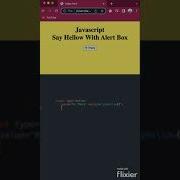 Javascript Say Hello With A Button Function And Alert Box Shorts Js Javascript Tips