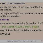 MODULE 2 TOPIC 11 ASSEMBLER DIRECTIVES