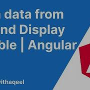 Fetch Data From An API In Angular And Show On Table Angular Get Request HTTP Get