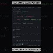 Hangman Game In Python With Code Shorts Python