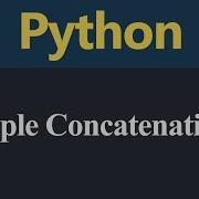 Tuple Concatenation In Python Hindi