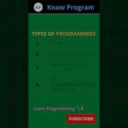 Types Of Programmers Shorts Programmer Knowprogram