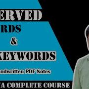 Lec 1 3 All 53 Reserved Words In Java Keywords Reserved Literals CORE JAVA LECTURES IN HINDI