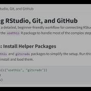 Connecting RStudio Git And GitHub