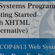 Web Programming Getting Started In XHTML Alternate