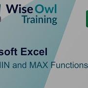 Excel The MIN And MAX Functions