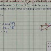 Ex Convert Cylindrical Coordinates To Cartesian Coordinates