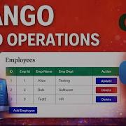 Complete CRUD Operations Django Project CREATE READ UPDATE And DELETE