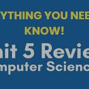 AP Computer Science A Unit 5 Review Video