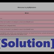 Xampp Server PhpMyAdmin Access Denied Solution