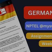 German A1 Week 1 NPTEL Answers 2026 German I Week 1 Assignment Solved Myswayam Nptel2026