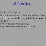 Type Id Len Function In Python