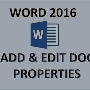 Word 2016 Document Properties How To Add Show Edit Change Delete In Microsoft Office Doc File