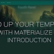 Design Your Template With Materialize Css Introduction