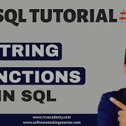 SQL Tutorial 28 String Functions In SQL Explained With Examples