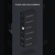 CSS 3D Isometric Social Media Menu Hover Effects Shorts
