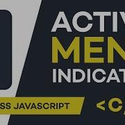 Active MENU Indicator On CSS HTML JAVASCRIPT Animated Sliding Menu Indicator Code Only