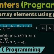 Pointers Program 1 Sum Of Array Elements Using Pointers