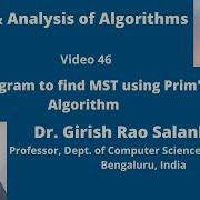 46 C Program To Find Minimum Spanning Tree Using Prims Algorithm