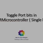 Toggle Individual Port Bits In AVR Microcontroller Program