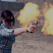 Shooting S W 500 Magnum One Handed SLOW MOTION