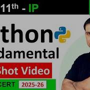 One Shot Video CH 03 Python Fundamental Class 11 IP 065