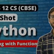 Working With Function Chapter 3 Class 12 Python One Shot Class 12 Computer Science Hindi