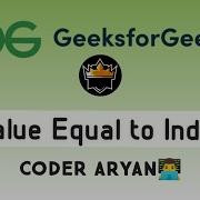 Value Equal To Index GFG Coderaryan6073