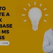 How To Create A Blank Database Project Using Microsoft Access 2013