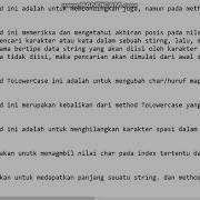 Macam Macam Method Dan Penggunaan String Serta Array Pada Bahasa Pemprograman Java
